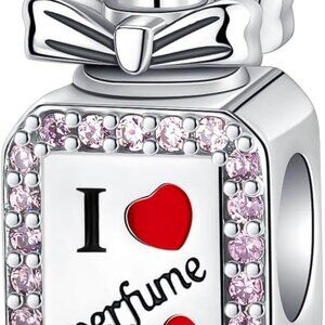Perfume Bottle Charm with Hearts